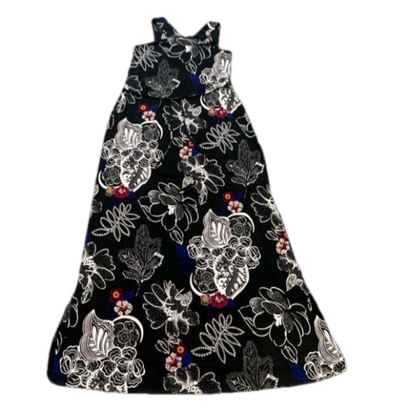 Motherhood Maternity Dresses & Skirts - Motherhood Maternity Black Floral Pop Of Color Small Maxi Dress